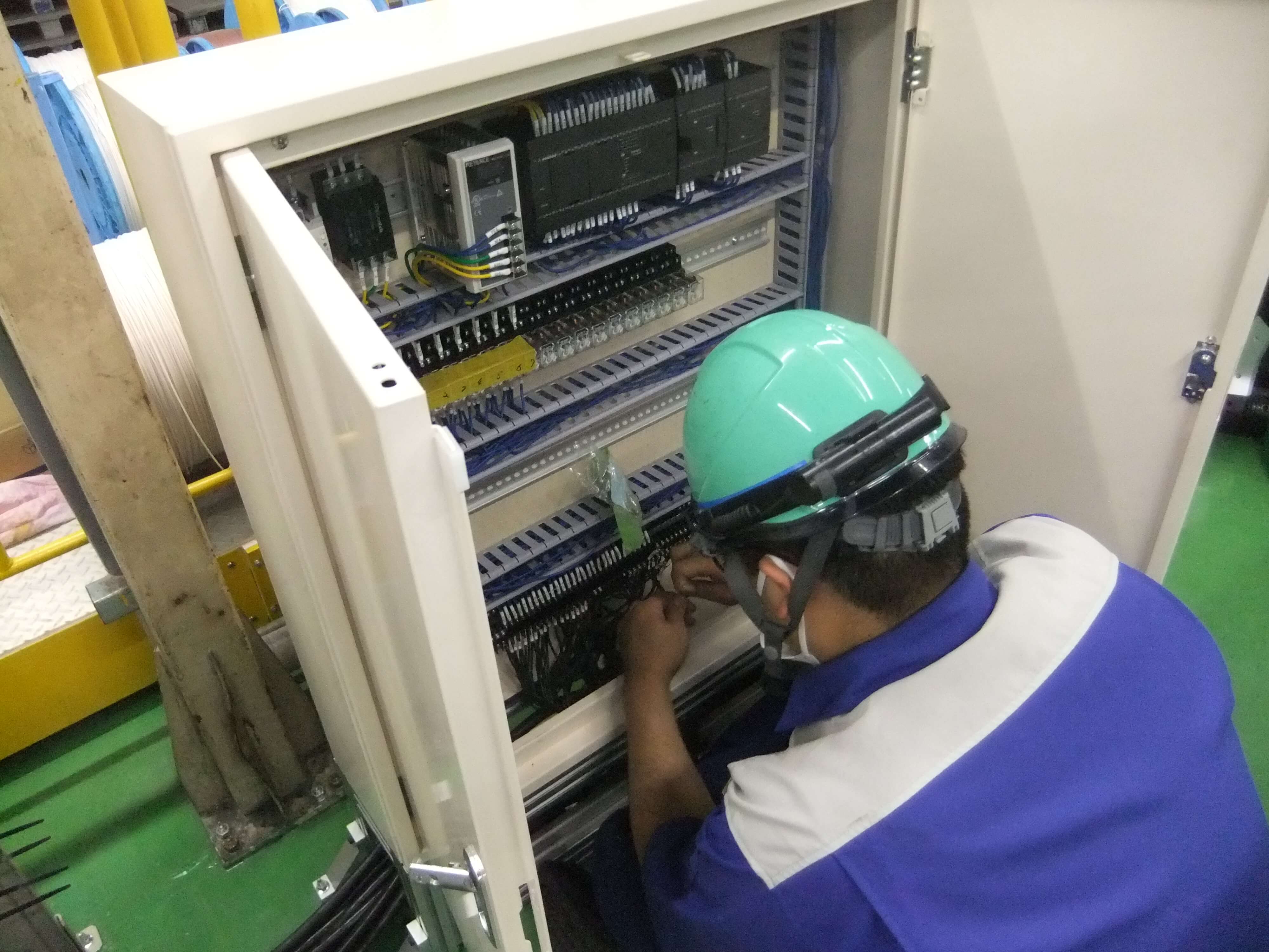 新制御盤設置配線作業