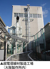 超電導線材製造工場(大阪製作所内)