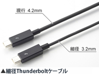細径Thunderboltケーブル