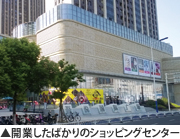 開業したばかりのショッピングセンター